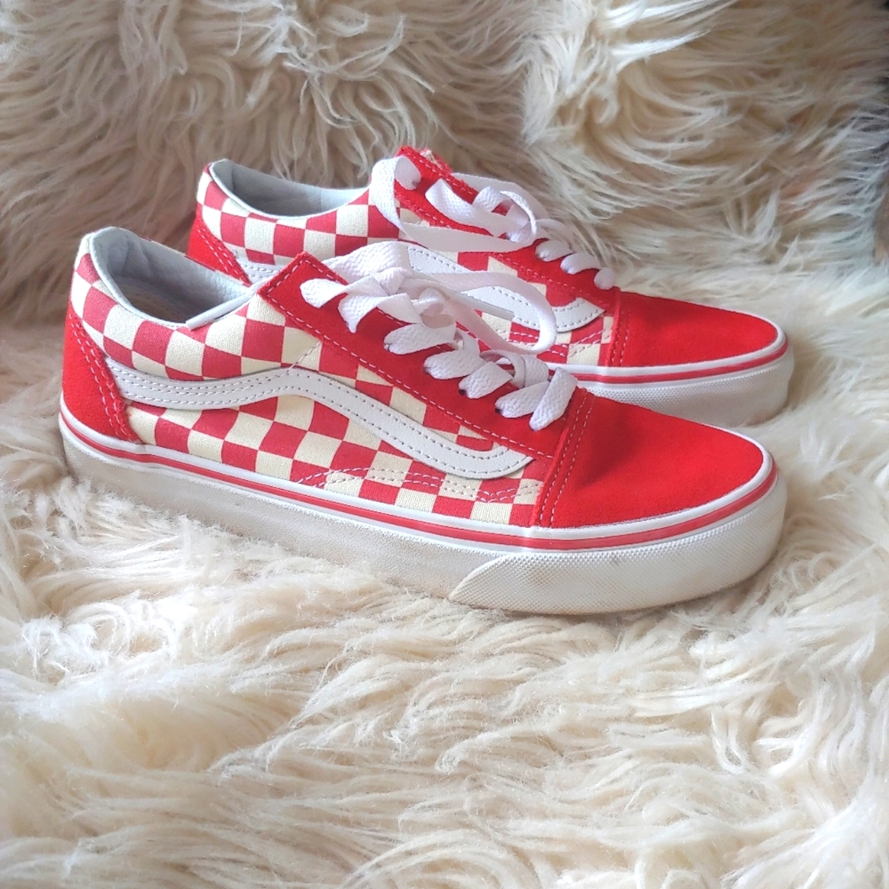 Red Checkered Vans